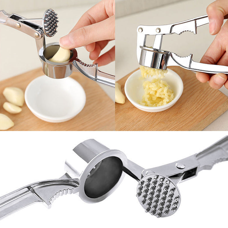 2-in-1 Garlic Press with Nutcracker - Home Kitchen Multi Functional Gadget