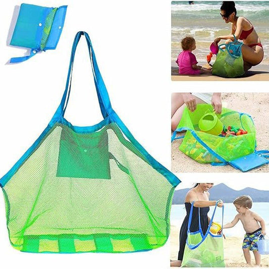 Large Mesh Beach Storage Bag - Quick Dry Carry Bag for Beach Towel Sundries Storage