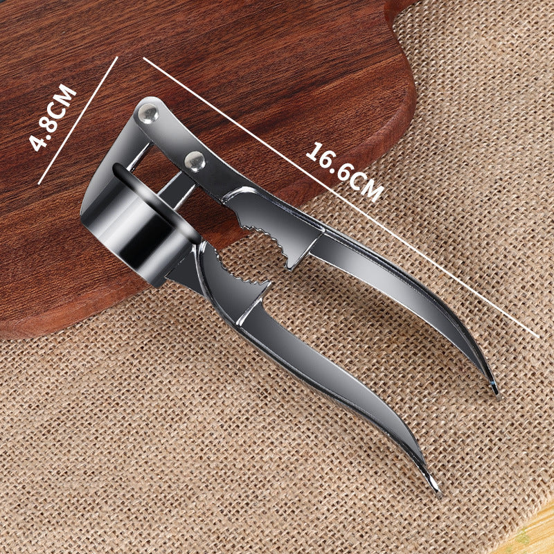 2-in-1 Garlic Press with Nutcracker - Home Kitchen Multi Functional Gadget