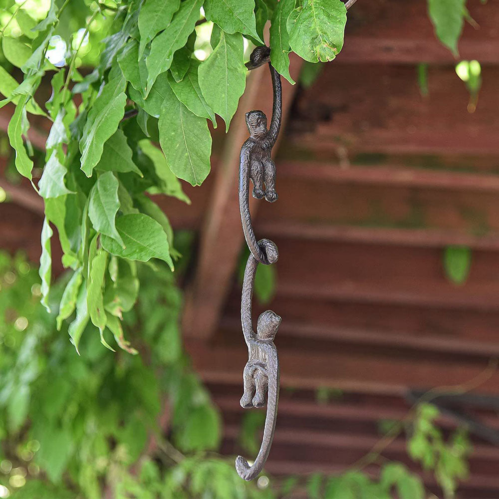 Heavy Duty Cast Iron Monkey Hook - Multi-Purpose Hanging Hook For Garden Home Wall Plant Pot Hanging Decoration