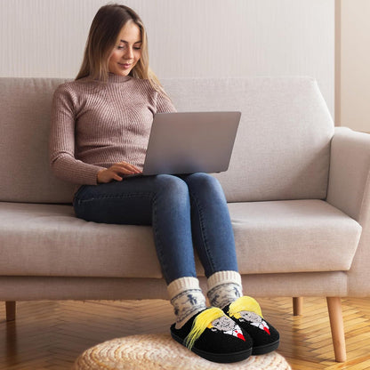 Funny Fuzzy Wig Slippers
