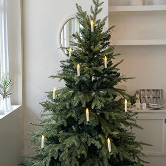 10 Pcs - Flameless Clip-On Christmas Tree Candle with Remote