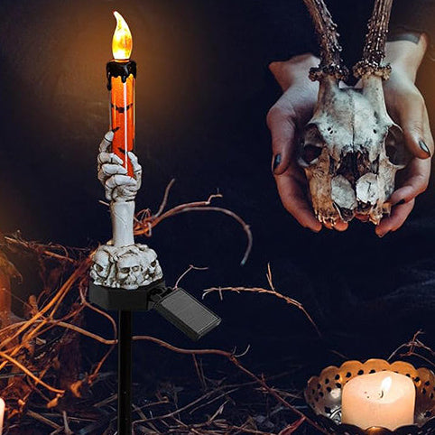 Solar Powered LED Ghost Hand Candle Stake Light-Next Deal Shop-Next Deal Shop
