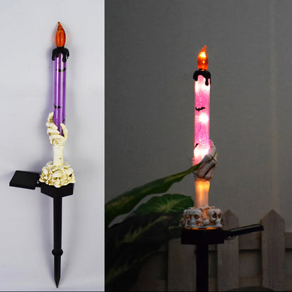 Solar Powered LED Ghost Hand Candle Stake Light-Next Deal Shop-Purple-Next Deal Shop