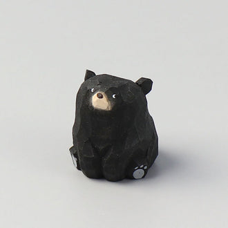 Hand Carved Mini Wooden Bear