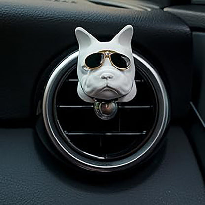 French Bulldog Aroma Stone Car Vent Diffuser - Car Interior Fragrance Air Freshener Decor