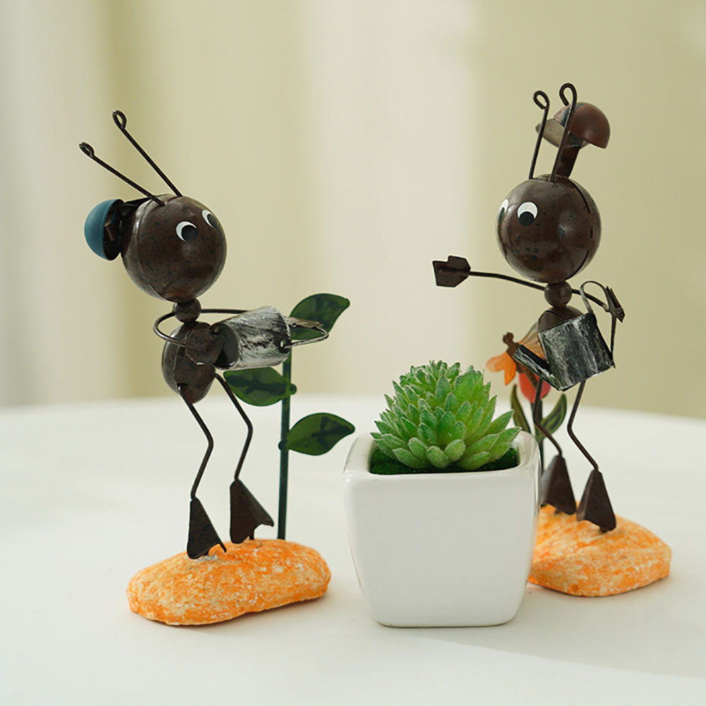Hand-Painted Metal Ant Decor