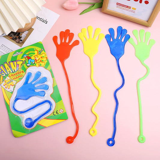 4 Pcs - Sticky Stretchy Slap Hand Toy - Kids Party Favor Play Toy