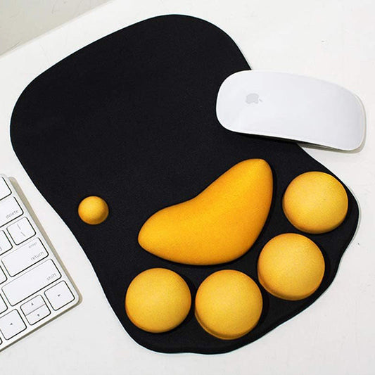 Cat Paw Mouse Pad with Wrist Support - Ergonomic Desk Accessory for Office Computer Gaming Wrist Pain Relief