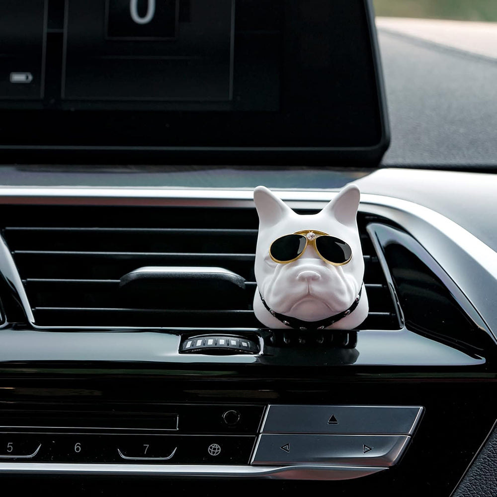 French Bulldog Aroma Stone Car Vent Diffuser - Car Interior Fragrance Air Freshener Decor