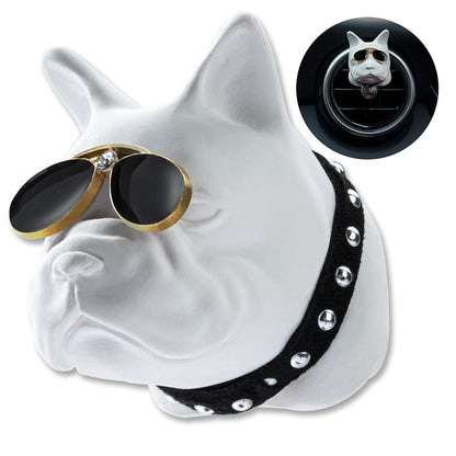 French Bulldog Aroma Stone Car Vent Diffuser - Car Interior Fragrance Air Freshener Decor