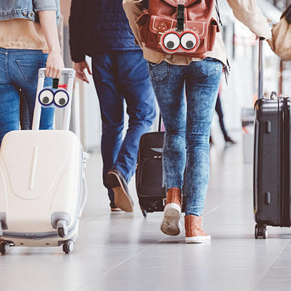 Funny Cartoon Googly Eyes Luggage Tag - Travel Suitcase Bag ID Label Accessory