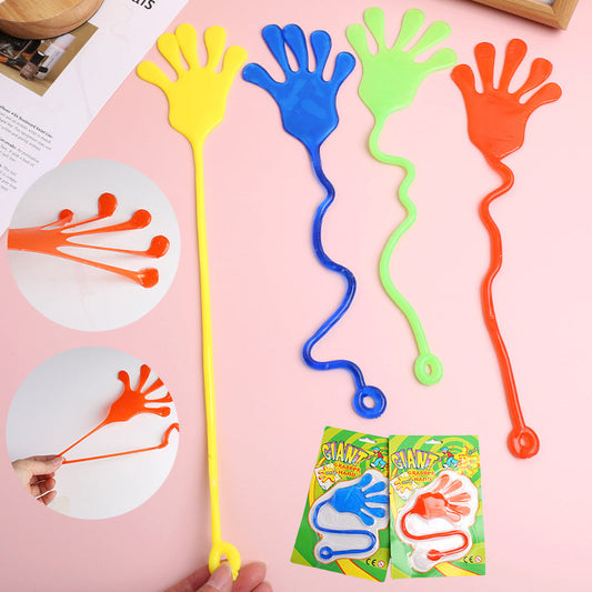 4 Pcs - Sticky Stretchy Slap Hand Toy - Kids Party Favor Play Toy
