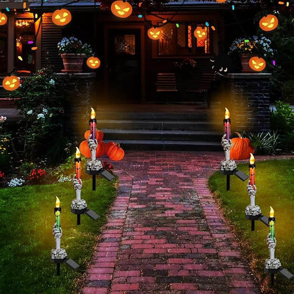 Solar Powered LED Ghost Hand Candle Stake Light-Next Deal Shop-Next Deal Shop
