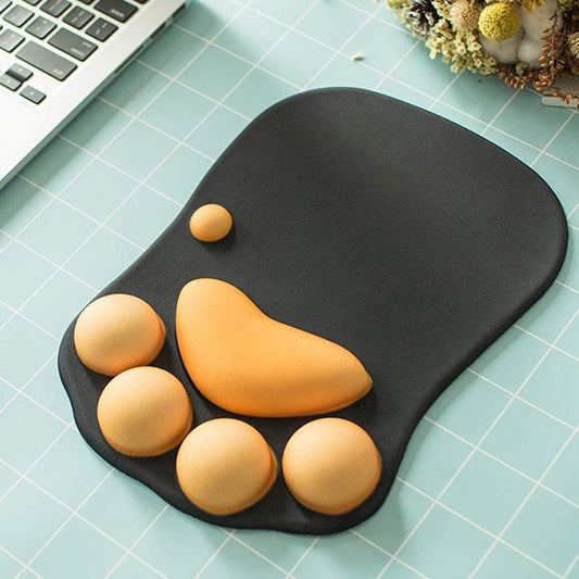 Cat Paw Mouse Pad with Wrist Support - Ergonomic Desk Accessory for Office Computer Gaming Wrist Pain Relief