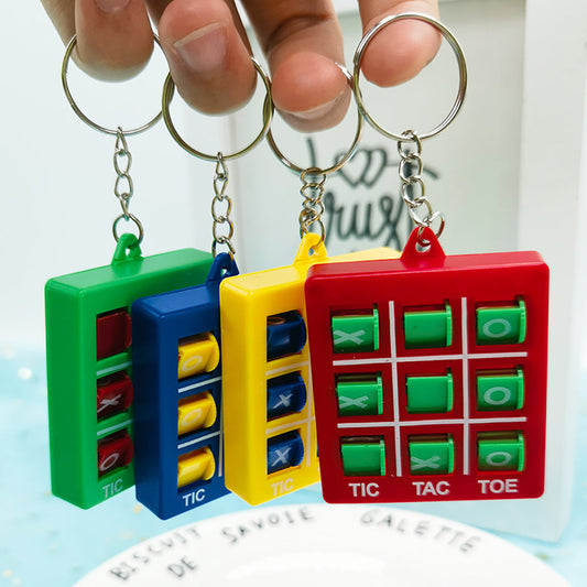 4 Pcs - Tic Tac Toe Keyring - Kids Figet Toy