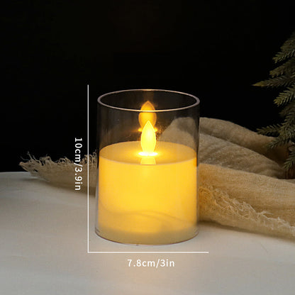 3 Pcs - LED Flameless Flickering Candle with Remote