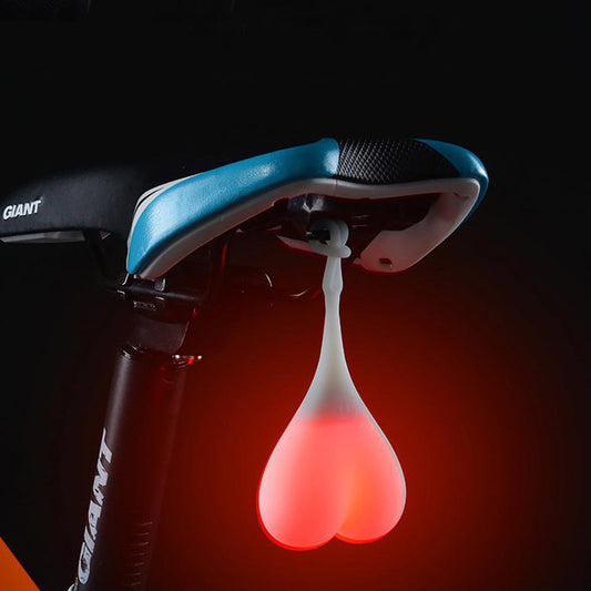 Silicone LED Bicycle Rear Tail Light - Night Riding Bike Safety Warning Back Light Accessory