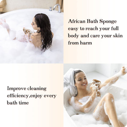 3 Pcs - African Bath Sponge Exfoliating Net - Home Bathroom Shower Skin Exfoliating Daily Bath Accessory
