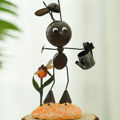Hand-Painted Metal Ant Decor