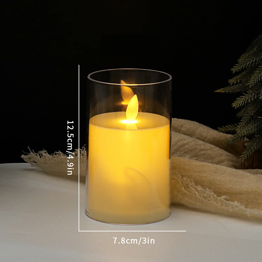 3 Pcs - LED Flameless Flickering Candle with Remote