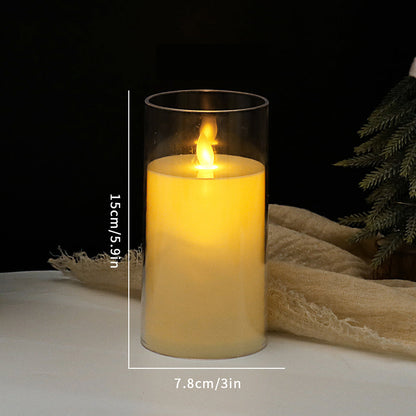 3 Pcs - LED Flameless Flickering Candle with Remote
