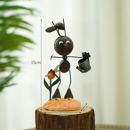 Hand-Painted Metal Ant Decor
