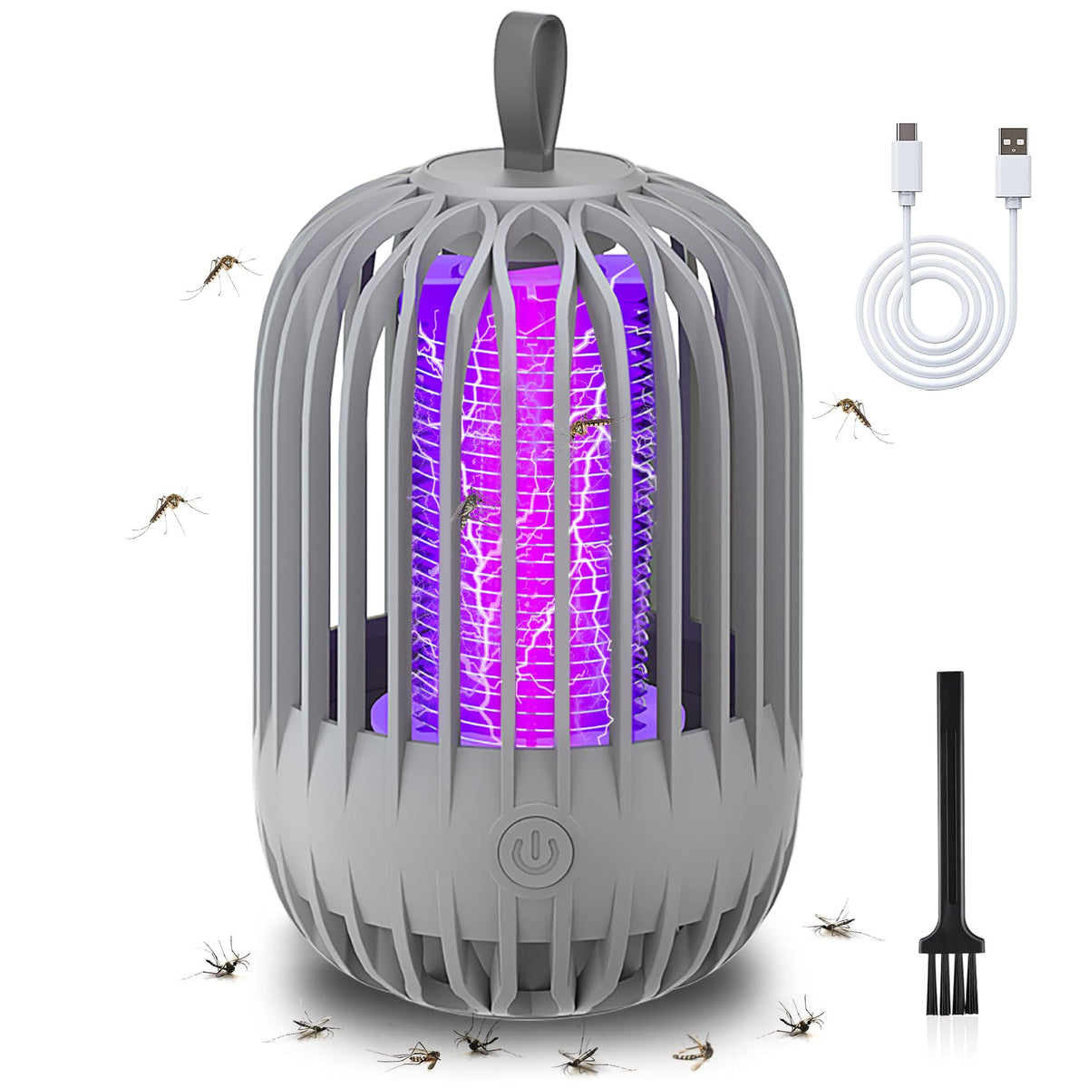 Rechargeable Portable Mosquito Zapper Light - Indoor Outdoor Camping  Bug Killer Lamp