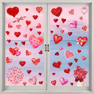 Romantic Heart Window Clings