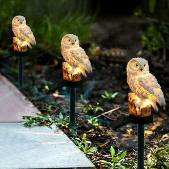 Solar Powered LED Owl Stake Light