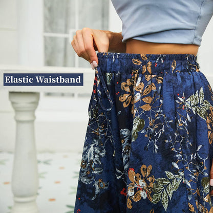 Elegant Floral Print Long Skirt - Fashion Daily Casual Wear