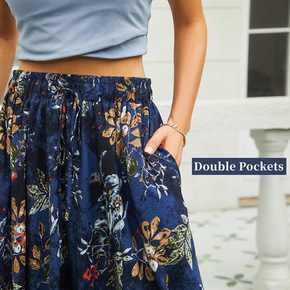 Elegant Floral Print Long Skirt - Fashion Daily Casual Wear
