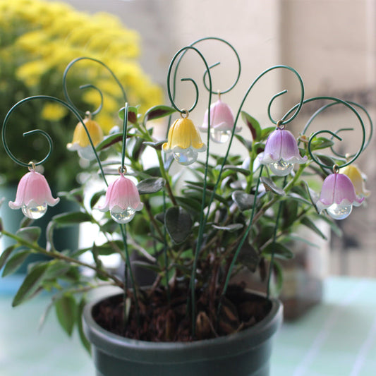 9 Pcs - Lily of the Valley Garden Stake - Lawn Yard Potted Flower Pot Art Decoration