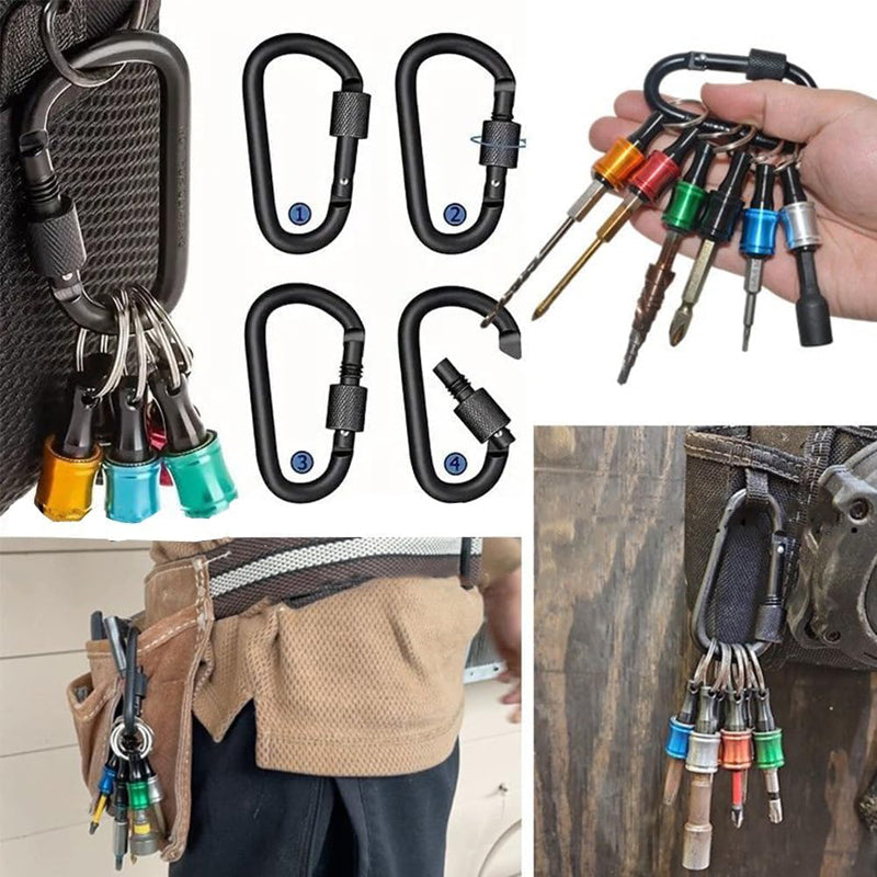 1/4 Inch Hex Drill Bit Holders with Carabiner-Next Deal Shop-Next Deal Shop