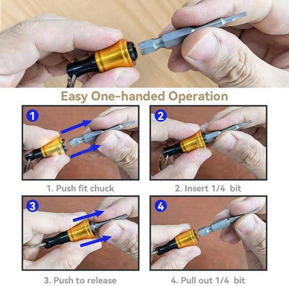 1/4 Inch Hex Drill Bit Holders with Carabiner-Next Deal Shop-Next Deal Shop