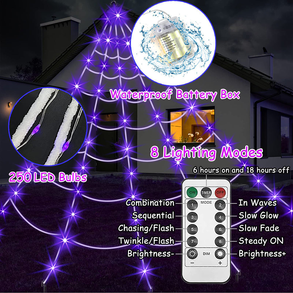 16.4 Ft Halloween Lighted Spider Web-Next Deal Shop-Next Deal Shop