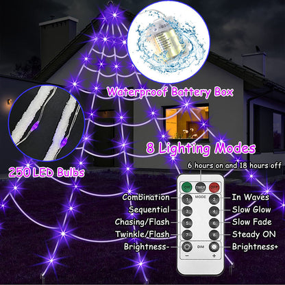 16.4 Ft Halloween Lighted Spider Web-Next Deal Shop-Next Deal Shop
