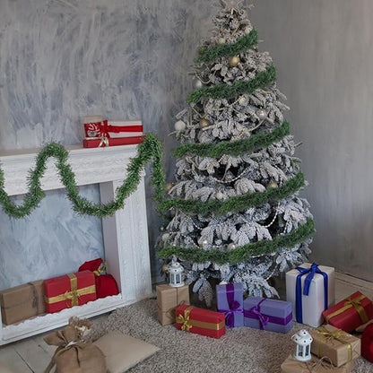 16.4 Ft Sparkling Christmas Tinsel Garland-Next Deal Shop-16.4 Ft Green Tinsel Garland-Next Deal Shop