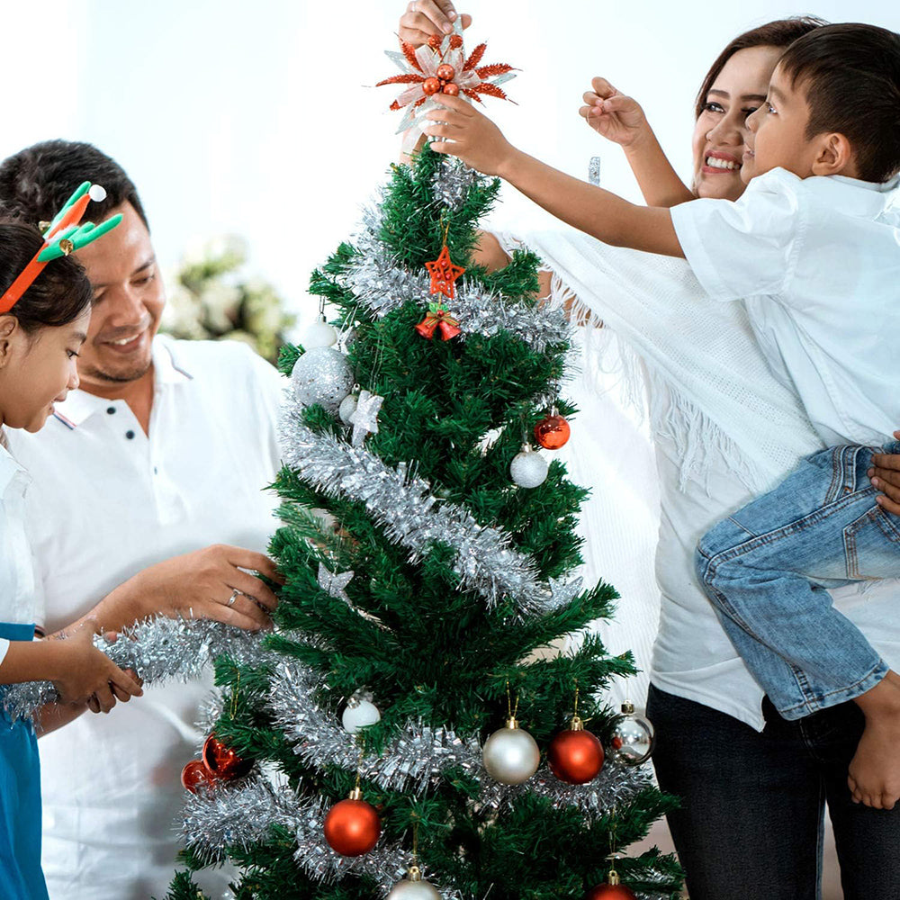16.4 Ft Sparkling Christmas Tinsel Garland-Next Deal Shop-16.4 Ft Silver Tinsel Garland-Next Deal Shop
