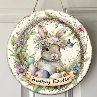 Adorable Easter Bunny Door Hanging Sign