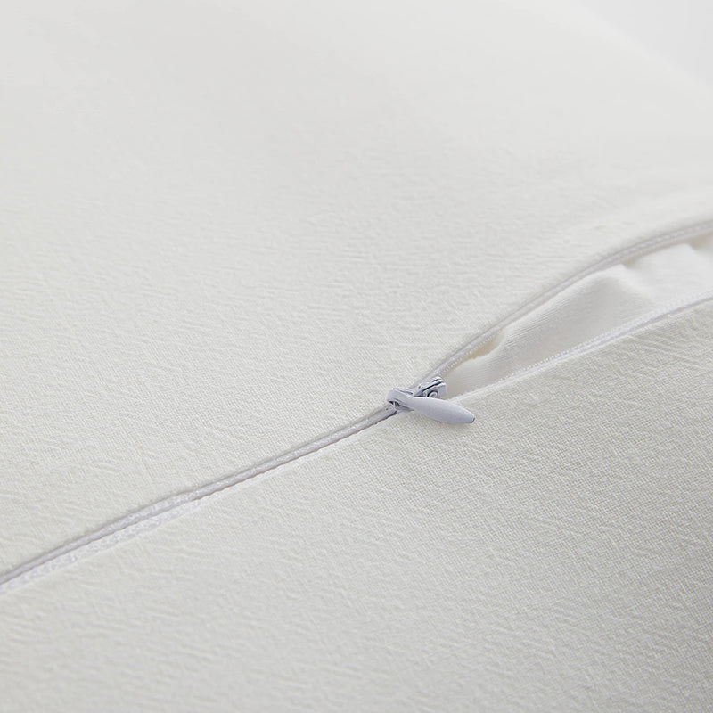 17"X17" Cozy White Pillow Cover with Fringe-Next Deal Shop-Next Deal Shop