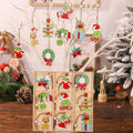 18 Pcs Naughty Christmas Wooden Hanging Ornament - Xmas Tree Holiday Hanging Decor