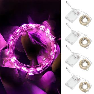 4 Pack - Fantasy Pink Copper Wire Fairy Light