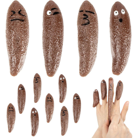 20 Pcs Funny Poop Slingshot Finger Toy - Party Prank Novelty Toy