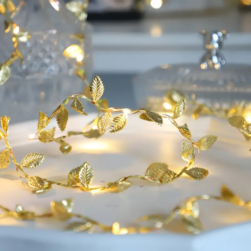 2 Pack - 9.84 ft Festive Golden Leaf Fairy Light-Next Deal Shop-Next Deal Shop