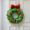 Christmas Wreath Foil Balloon - 2 Pcs, Xmas Holiday Party Decor