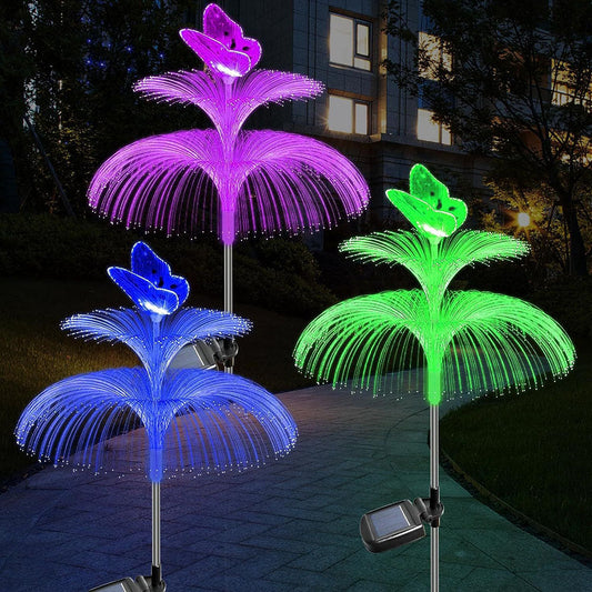 2 Pcs - Solar Powered Color-Changing Butterfly Stake Light-Next Deal Shop-Next Deal Shop