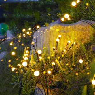 2 Pcs - Solar Powered LED Firefly Stake Light