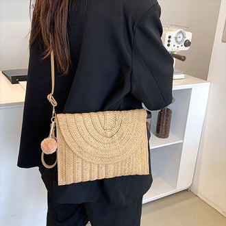 Handmade Crossbody Straw Woven Bag