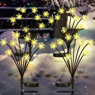 Solar Powered LED Snowflake Garden Stake Light